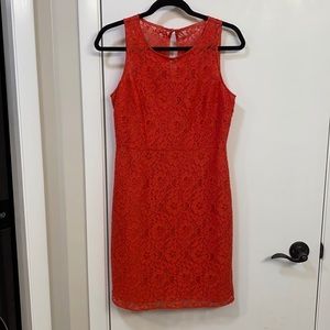 JCrew Coral Lace Dress